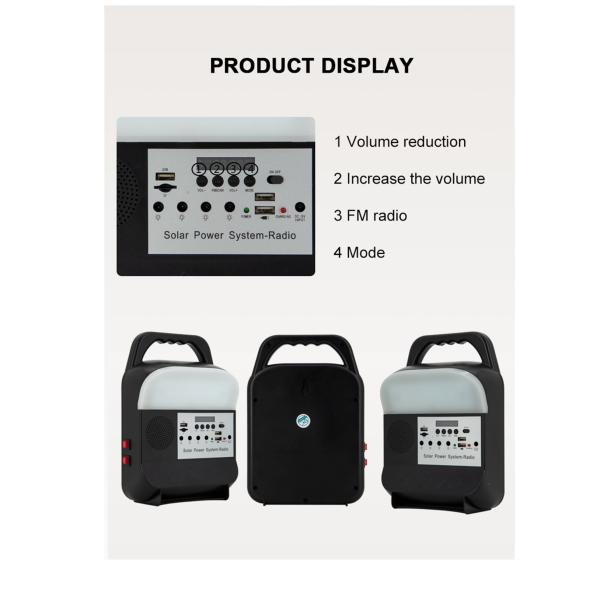 Waterproof Wall Bracket Solar Light Lighting System IP65 DC 49.5cm*40.5cm*46cm