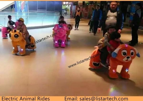 Coin Operated Plush Motorcycle Animal Kids Coin Operated Animal Rider for Kids and Adults