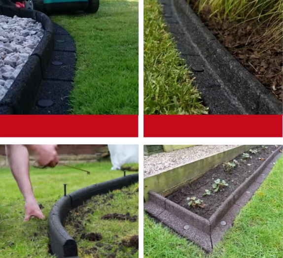 LANDSCAPE RUBBER BORDER EDGING Moulded Processing Service,Sports Rubber Flooring
