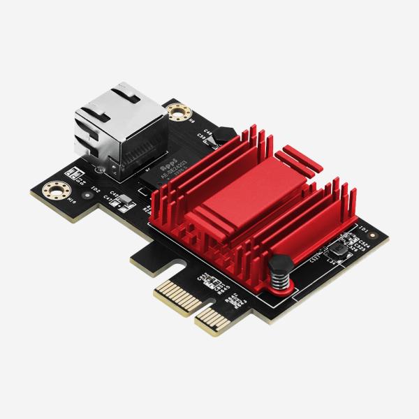 O cartão vermelho de RTL8125B PCIE prendeu a placa de rede RSS do computador