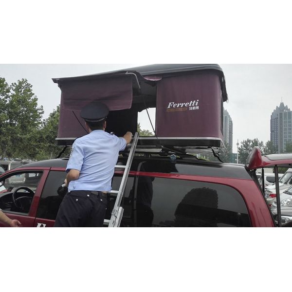 Single Layer Sunsail Hard Shell Car Roof Top Tent for Outdoor Entertainment