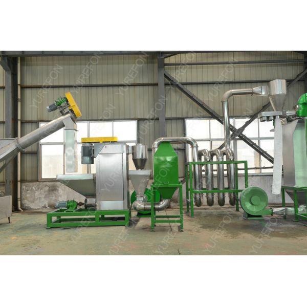 304 Stainless Steel Plastic Washing Recycling Machine 500kg / H For PET Bottles