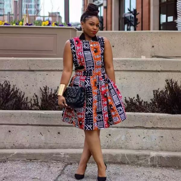 Printed Short Dress - Casual Wear for Everyday Comfort