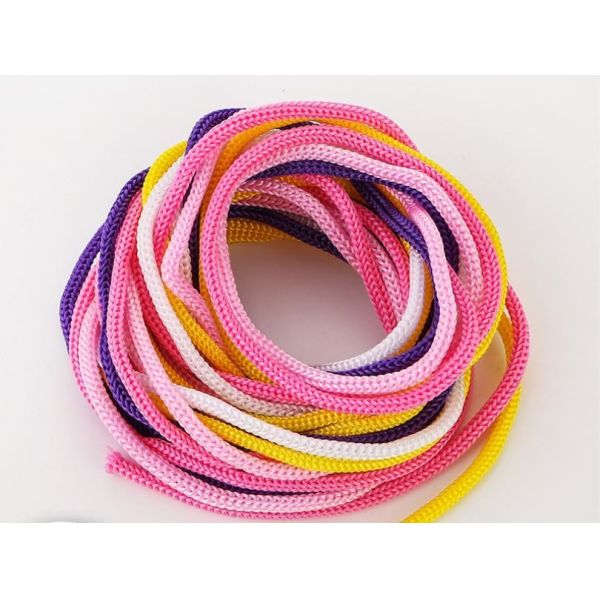 Розовая DIY 3 мм полипропиленовая веревка фиолетовая двойная плетеныя полипропиленовая веревка