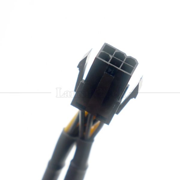Sleeved 18AWG Pure Cooper Y Splitter 6 Pin to Dual 8 Pin 6+2 PCI Express Power Adapter Extension PCIe Cable for GPU