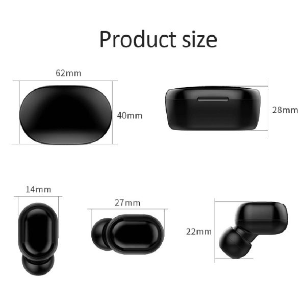 Wireless Earphone In Ear TWS Stereo Gaming Earbuds Bluetooth 5.0 Waterproof IPX-5 with 1-3 Hours Battery Charging Time