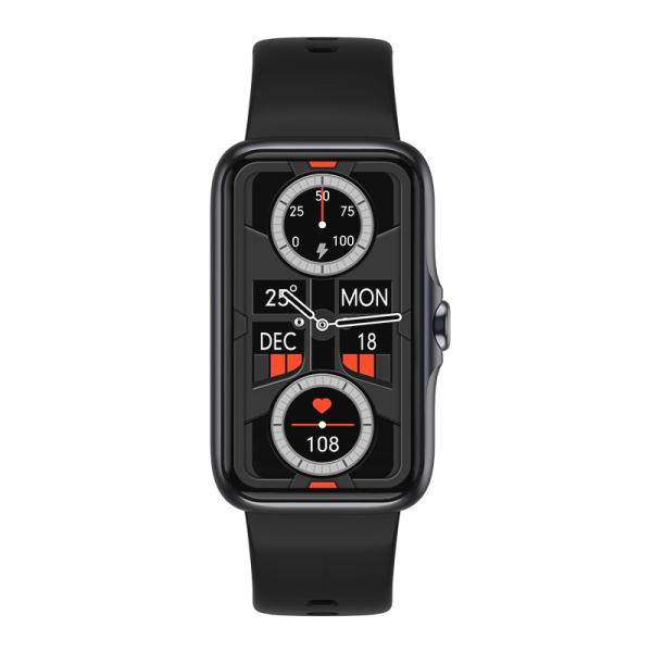 T54A  Black Multifunctional Smart Watch IP68 Waterproof Standby Time 15Days 172*320px Resolution