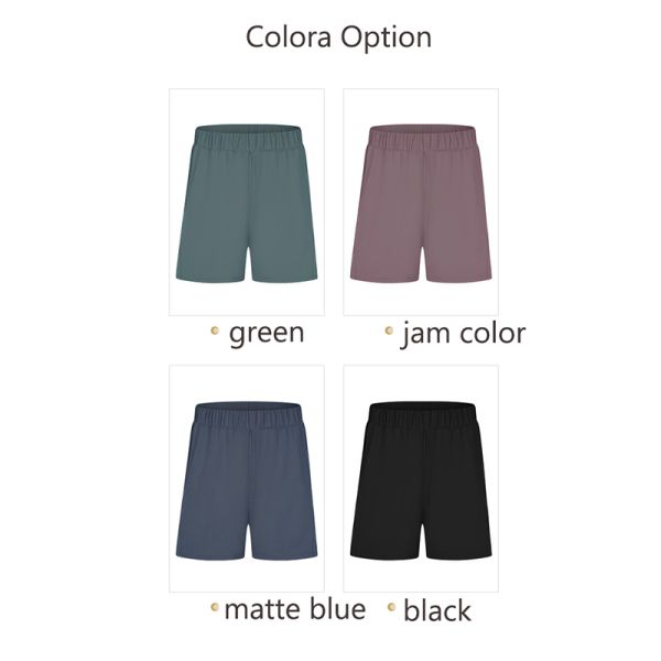 Leisure Pocket Sports Yoga Shorts Workout Running Pants Sweat Wicking