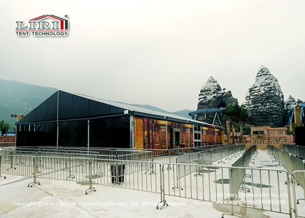 Fire Proof  PVC Aluminium 3m Black Meeting Event Tent