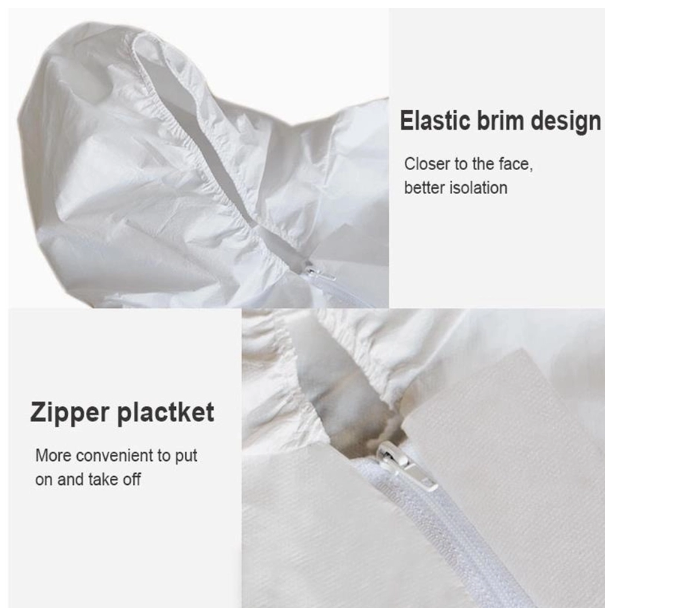Anti Splash Safety Disposable Coverall Suit Pp Pe Material No Stimulation