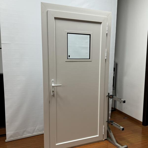 White Aluminium Glass Hinged Door Soundproof Customized Aluminium Pivot Hinge Casmenet