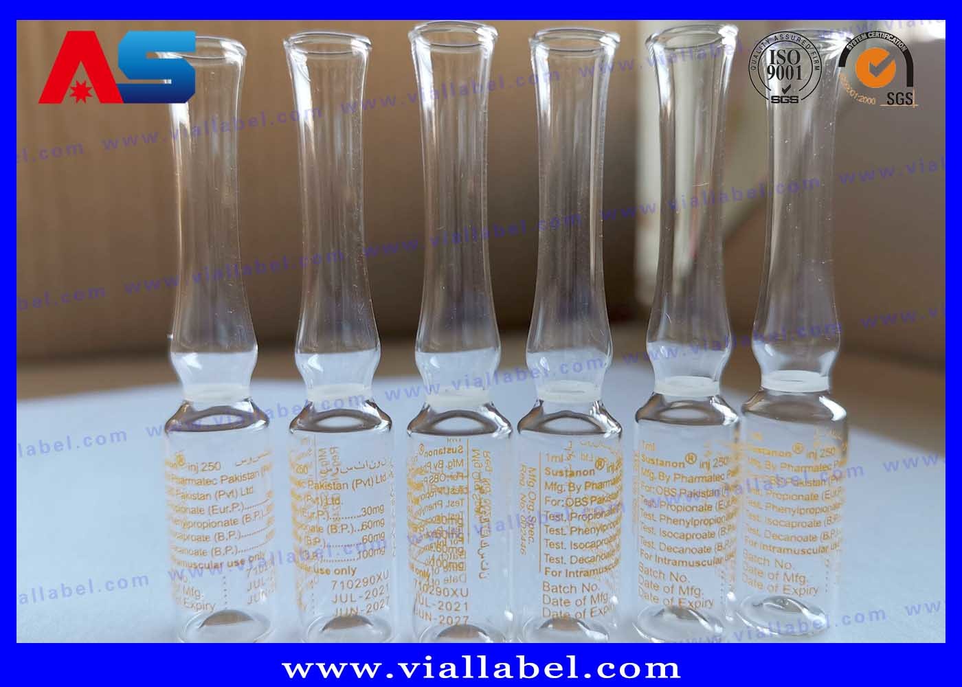 Изготовленные на заказ печатая ампулы 1ml 2ml 3ml 5ml 10ml 20ml впрыски мини ясные стеклянные