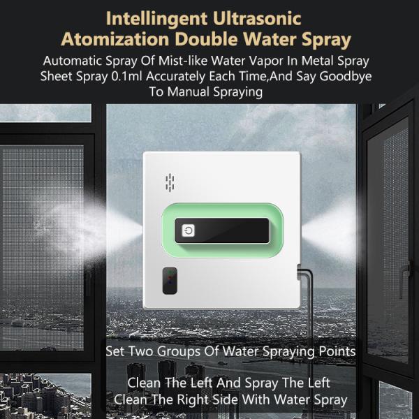Intelligent Electric Water Spray Window Glass Cleaning Robot Vacuum for Distribution