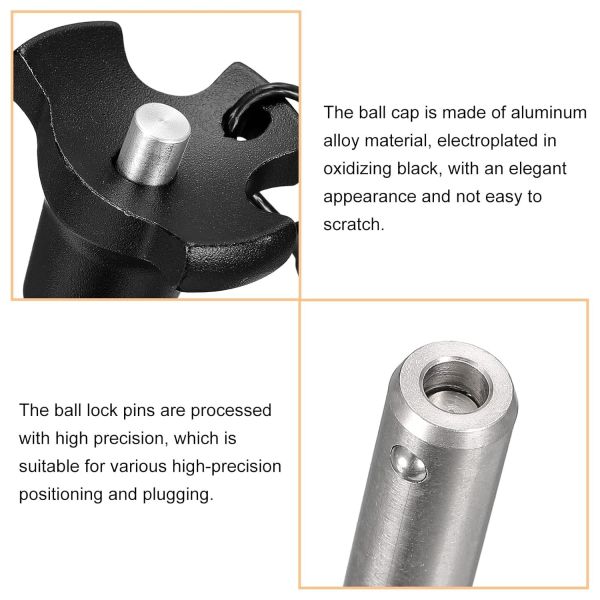 304 Stainless Steel Ball Lock Pin with Triangular Button Handle for High Precision Quick Release and Corrosion Resistance