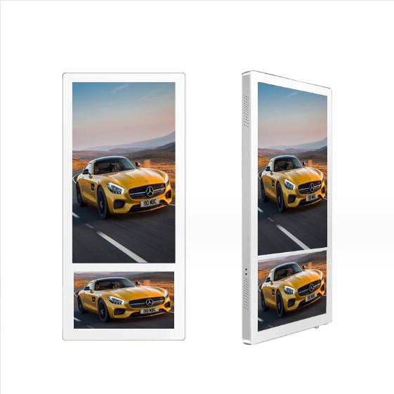 Dual Screen Digital Advertising Screens 18.5 Inch Wall Mounted Android WiFi for Elevator Self-Service Business Retail Store