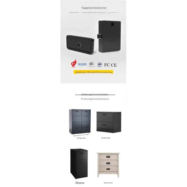 Wardrobe Fingerprint Drawer Lock Office Home Cabinet Lock