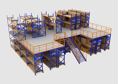 Q235B Or Q345B Steel Mezzanine Platform Racking Systems Single Layer Multi Layer