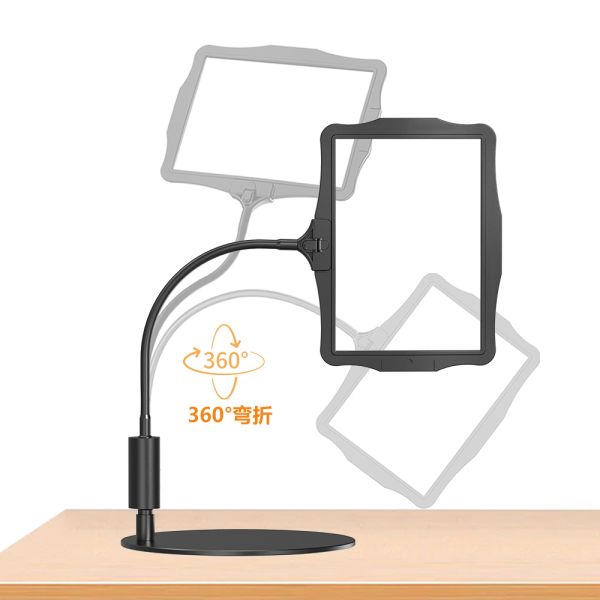 Desktop Magnifier with Infinity Dimming LED Lights 360° Rotation for Reading and