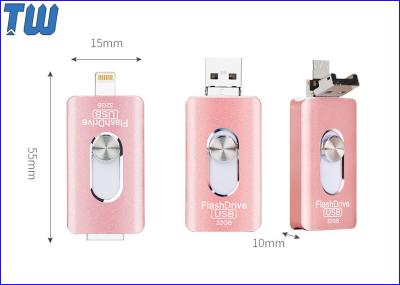 iPhone Android USB Interface 16GB Thumb Drives Sharing Data in 3 Devices