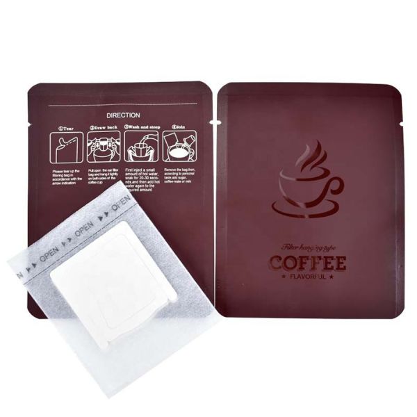 Aluminum Foil Three Side Sealed Drip Coffee Packaging Pouch