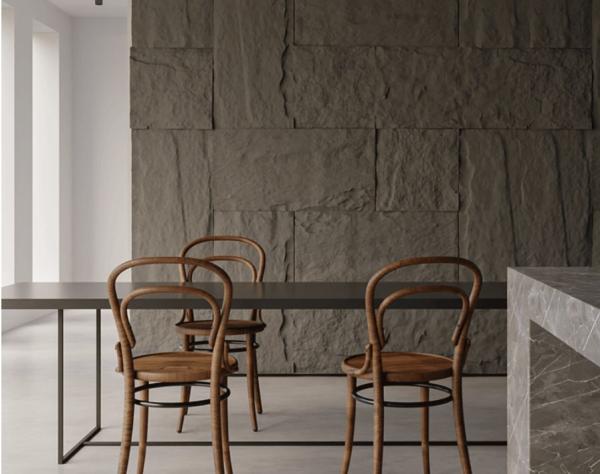 Lightweight Industrial Style PU Faux Mushroom Stone Wall Panel for Interior Wall