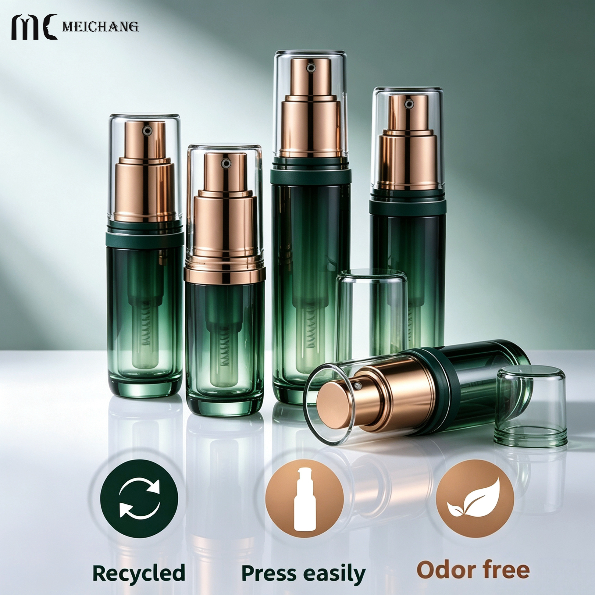 10ml/15ml/20ml Acrylic Dry Powder Spray Bottle with Screw Cap for Cosmetic Packaging (MC-1508)