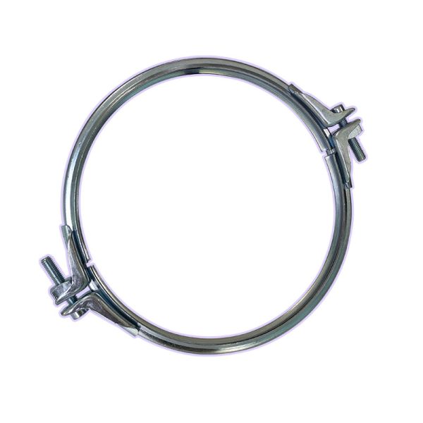 Abrazaderas para tuberías de alta resistencia con grosor de junta ajustable y estructura de dos piezas para sistemas de recolección de polvo en SUS304