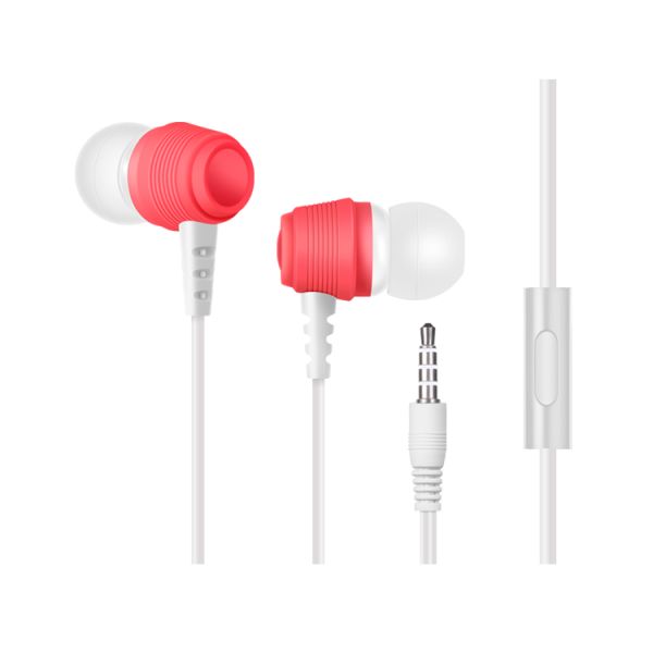 3.5mm Plug 10mW Heavy Bass Wired Earphones With Volume Control