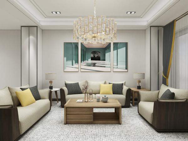 KD Structure Furniture Of Wall Unit TV Cabinet By Melamine Furniture With Glass Showcase And Audio-Visual Floor Stand