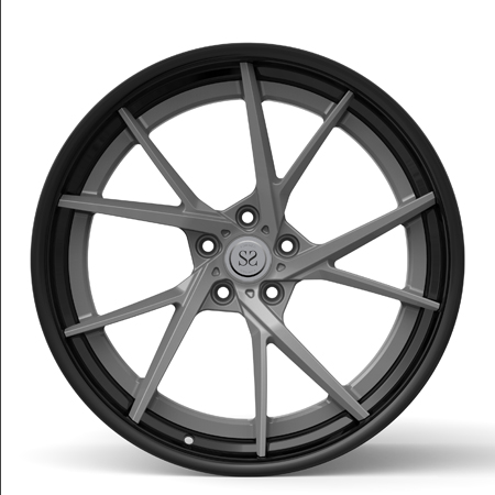 Оружие штейна 2 части выковало оправы губ вращательной сатинировки спиц 20inch металла колес черные