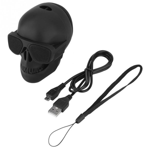 Ghost Head Skull Design Bluetooth Speakers Heavy Bass USB Private Model 500mAh Battery