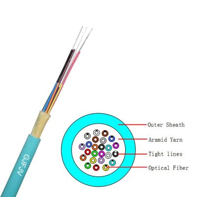 PVC LSZH GJFJV SM MM 8 12 24 36 48 Core Indoor Fiber Optic Cable