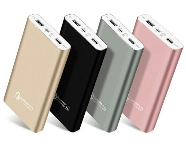 12000mAh Polymer Lithium Battery QC3.0  PD Fast Charging Power Bank 5V/3A 9V/2A 12V/1.5A