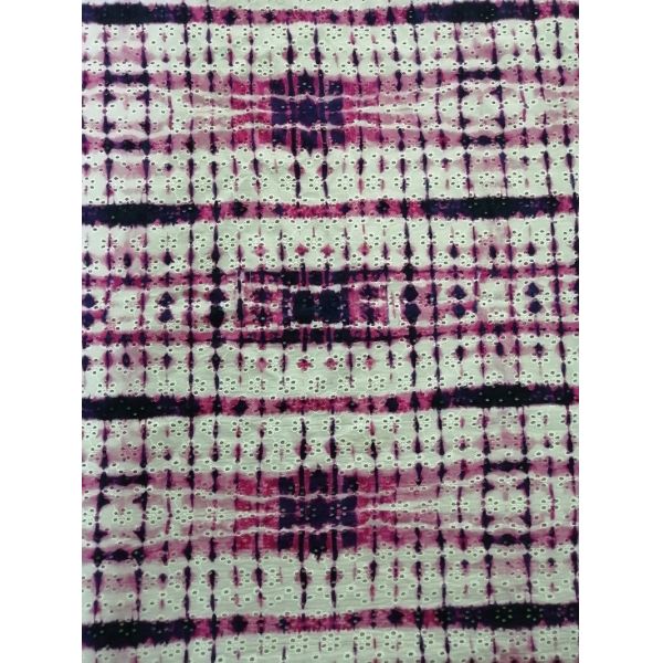 Вышивка цифров отверстии хлопка 100% чистая печатая ткань