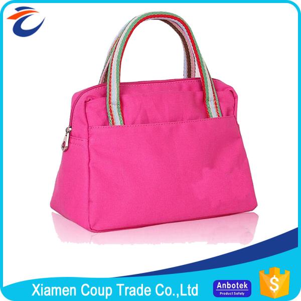 Cor cor-de-rosa romântica das sacolas das mulheres da lona apropriada para o presente relativo à promoção