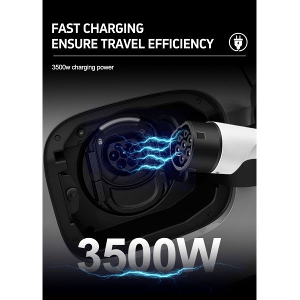 16A 3.5KW EU Plug Schuko Socket 110-240V AC EV Charging Outlet