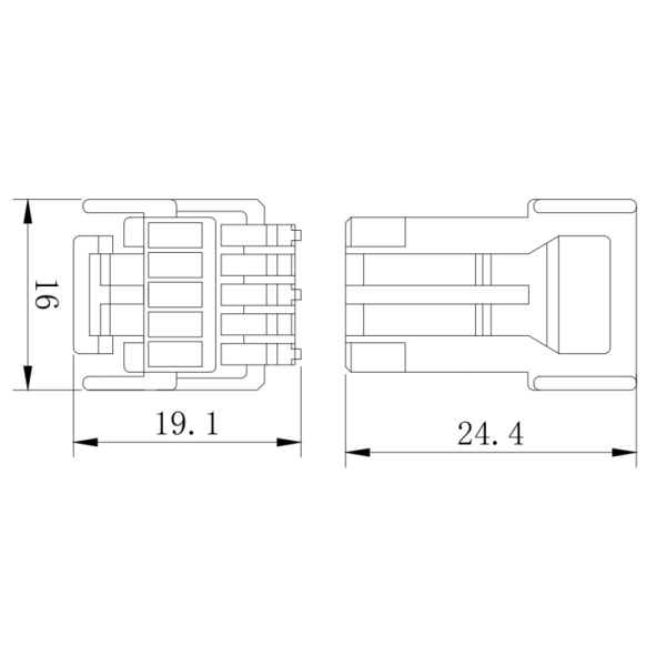 Plastic Green Automotive Male And Female Connectors 5 Pins TS16949 Approved