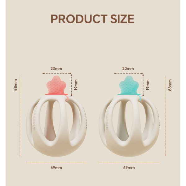 NICEPAPA EXPLORES 100% Силиконовый детский зуб с чувствительными успокаивающими средствами для детей (розовый)