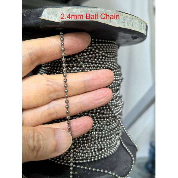 Best Selling 2.0mm and 2.4mm Ball Chain Titanium Accessories Stock Available – TA1 Titanium Chain | Custom Color Surface Treatment