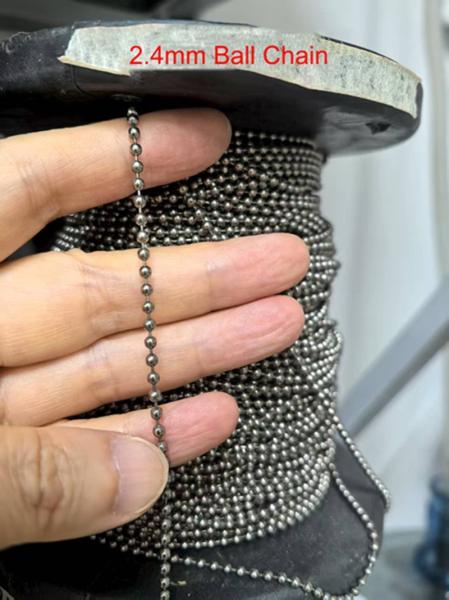Best Selling 2.0mm and 2.4mm Ball ChainTitanium Accessories Gentlemen Chain in Stock