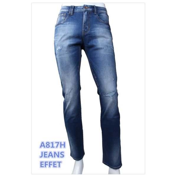 Hot Sell Item 11oz Super Dark Blue Denim Fabric Jacket Ripped Jeans for Men Buy From China