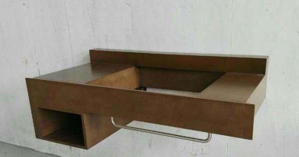 Floating Modern Bathroom Vanity Cabinets Brown Color With Professional Custom