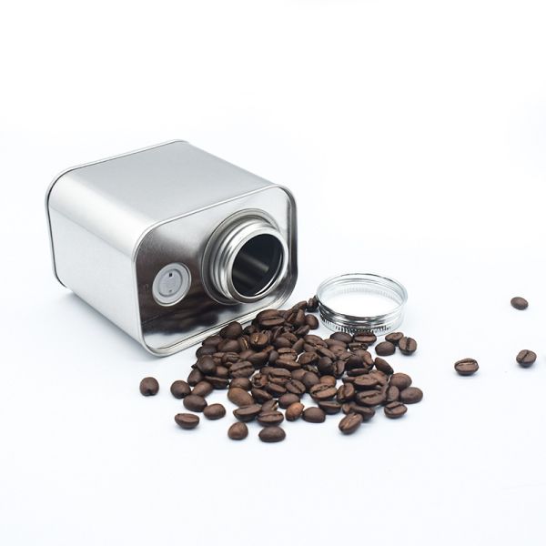 250g Degassing Valve Coffee Bean Packaging Food Grade Metal Can Vintage Coffee Can