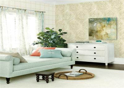 Classic Damask Non Woven Wallpaper Heat Insulation For Hotel , Home