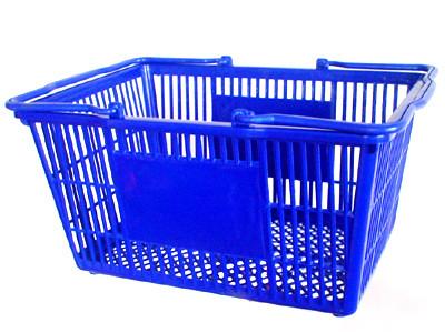 Light Weight Small Plastic Shopping Baskets With Handles 3 Years Warranty