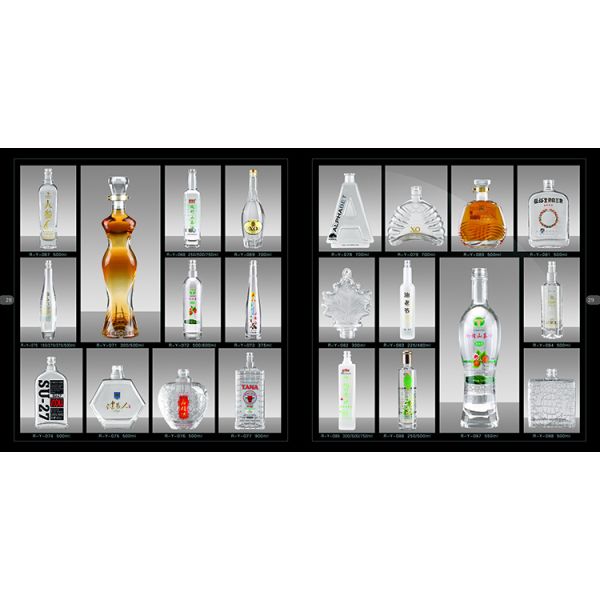 750ML Custom Spirit Bottles Super Flint Glass Material Brandy Glass Bottle with Cork