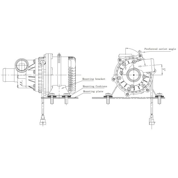 насос хладоагента 8000L h электрический для школьного автобуса тележки автомобиля
