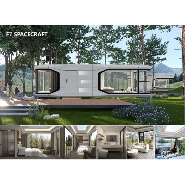 38m² Aluminum Single-Sheet Steel Structure Space Mobile House