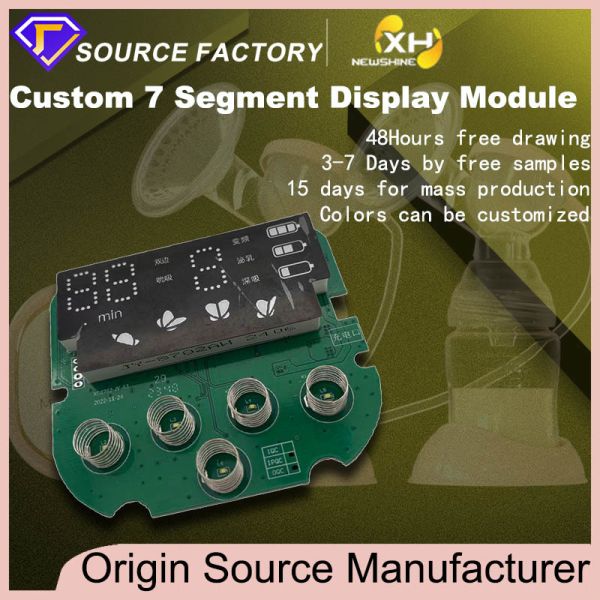 Original Factory Custom 7 Segment Led Display Module Arduino High bright Breast pump 7 Segment Custom Led Display Module Full color Customized Seven Segment Led Solutions for mother & baby products