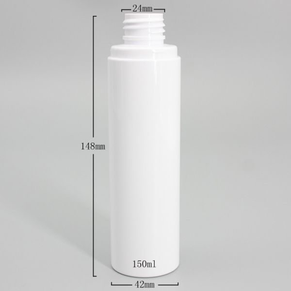 White Cylinder 4oz Face Cleanser 150ml PET Plastic Bottle
